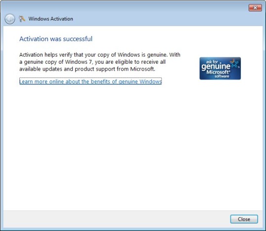 Etapa de ativação 6 de Windows 7