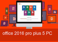 O profissional do MS Office 2016 mais 5PC em linha ativa o código chave varejo