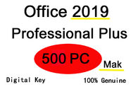 500 profissional do escritório 2019 do usuário mais o apoio OneNote do PC da chave 500 da ativação