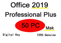 50 profissional do escritório 2019 do PC mais a versão multilingue do usuário da chave 50 do produto
