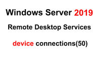 RDP remota das conexões do DISPOSITIVO 50 dos serviços do Desktop do servidor 2019 de Microsoft Windows