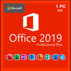 Trabalho do usuário 100% do sinal de adição 5 de U Microsoft Office 2019 varejos pro