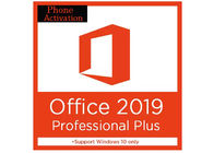 Ativação profissional do telefone do código chave do sinal de adição de Microsoft Office 2019 globais da versão somente