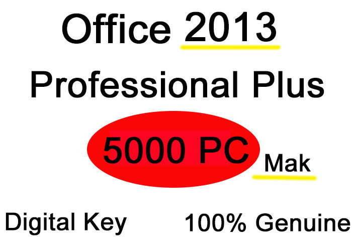 Profissional do escritório 2013 do código da ativação do PC mais o pro 32/64 de bocado do valor máximo de concentração no trabalho 5000PC